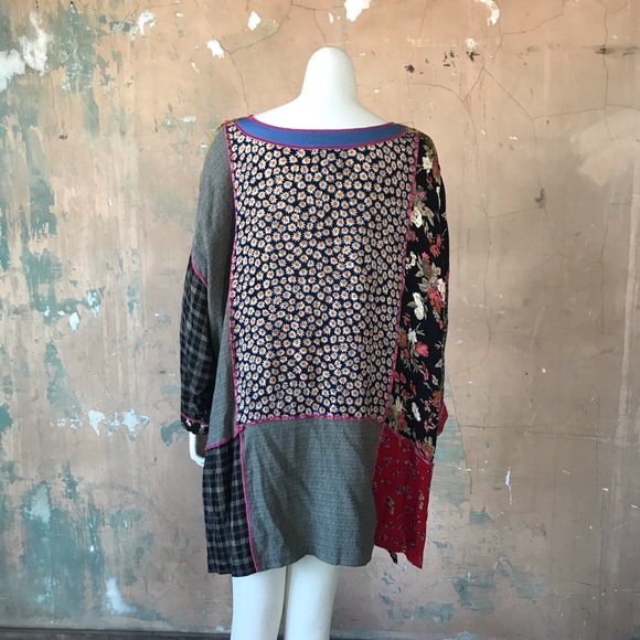 Surya II tunic artsy funky festival multi pattern - Picture 2 of 6